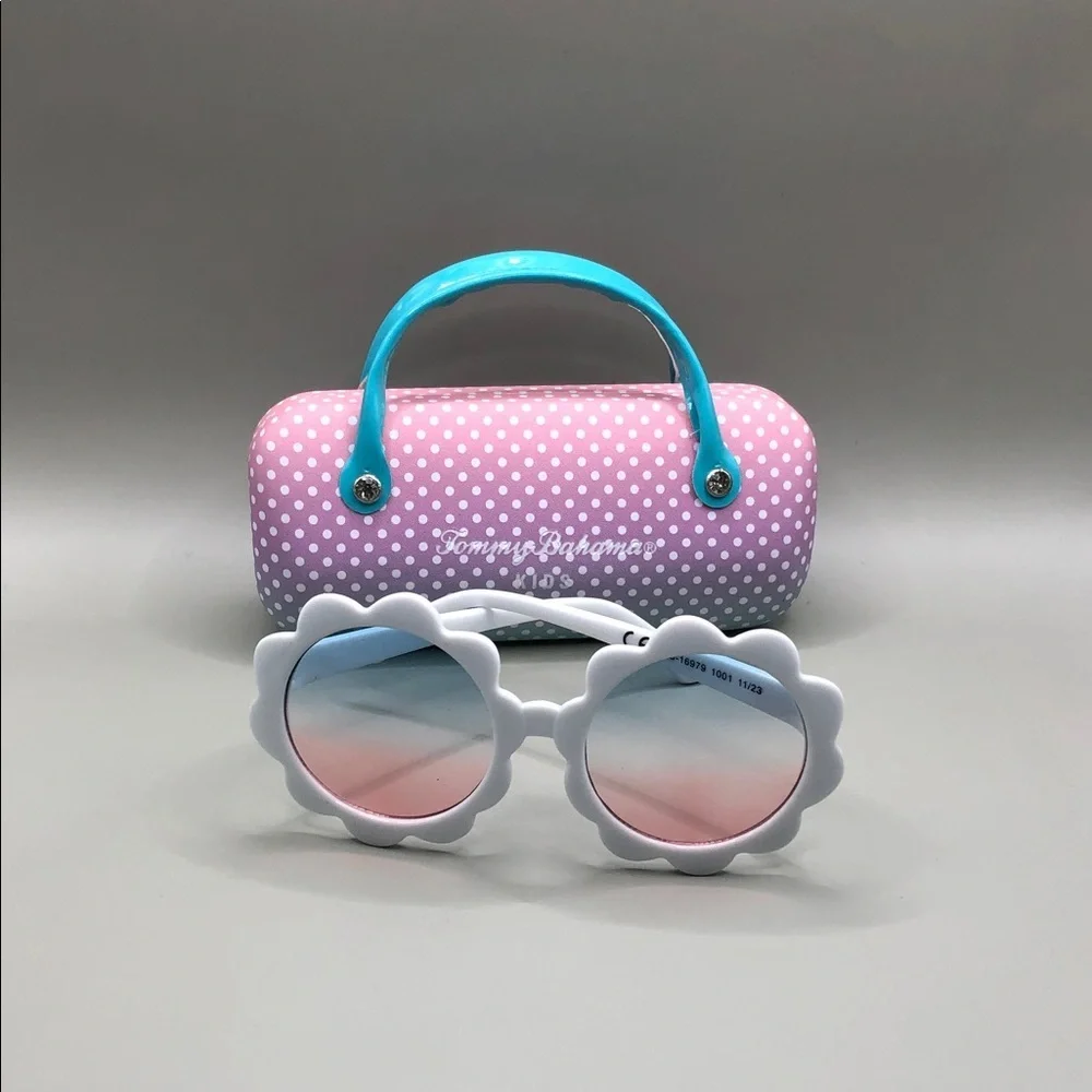 Tommy Bahama Girl’s Flower Round Sunglasses with Case